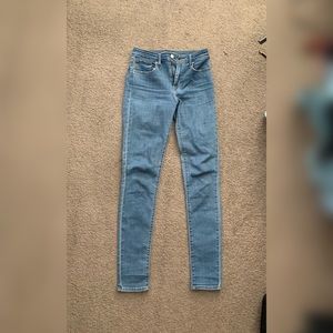 Levi 721 blue high rise skinny